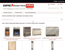 Tablet Screenshot of empireheaterparts.com